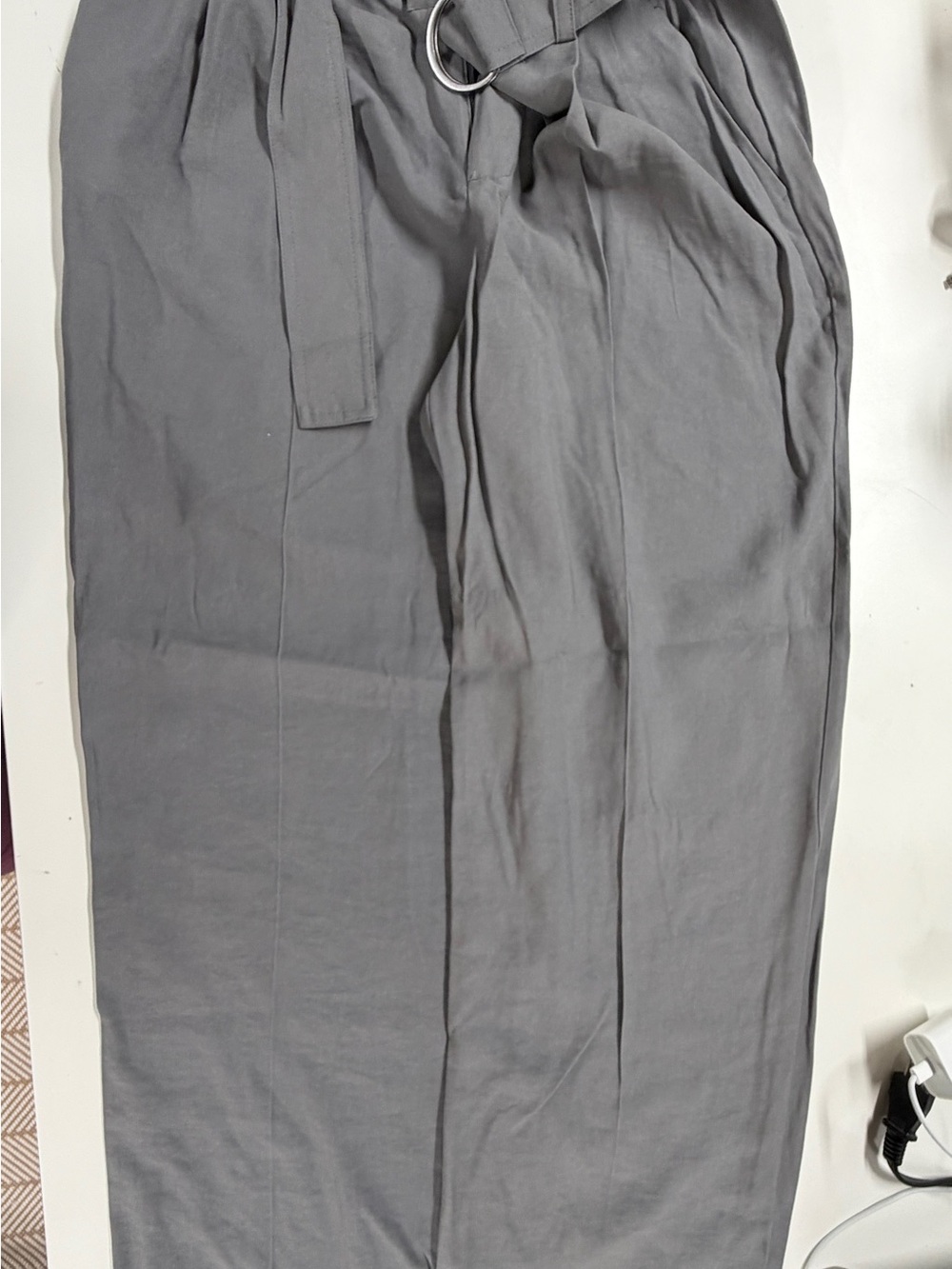 A New Day High-Waist D-Ring Belted Trousers in Dusty Gray - Picture 3 of 4